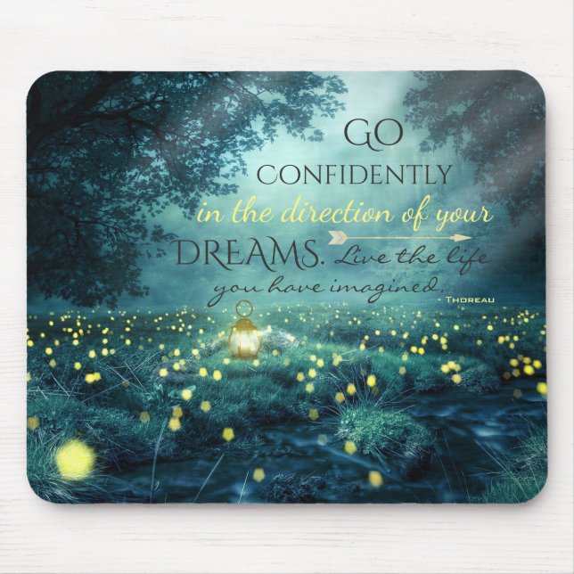 Mousepad Citação de Sonhos Inspiradores Impressionantes (Frente)