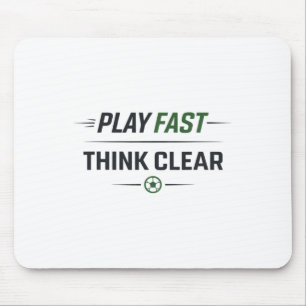 Mousepad Citação de Treinamento de Futebol Jogue Rápido Pen