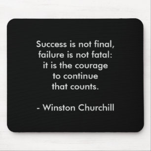 Mousepad Citação de Winston Churchill; Sucesso