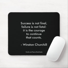 Mousepad Citação de Winston Churchill; Sucesso 2.0