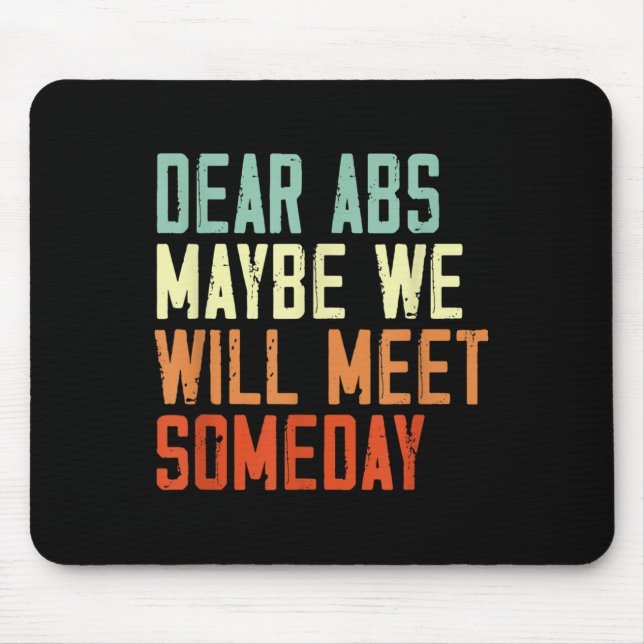 Mousepad Citação Divertida de Academia Queridos Abdominais, (Frente)
