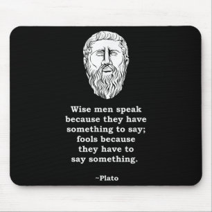 Mousepad Citação do Filósofo Plato - Nerd de Estudantes de 