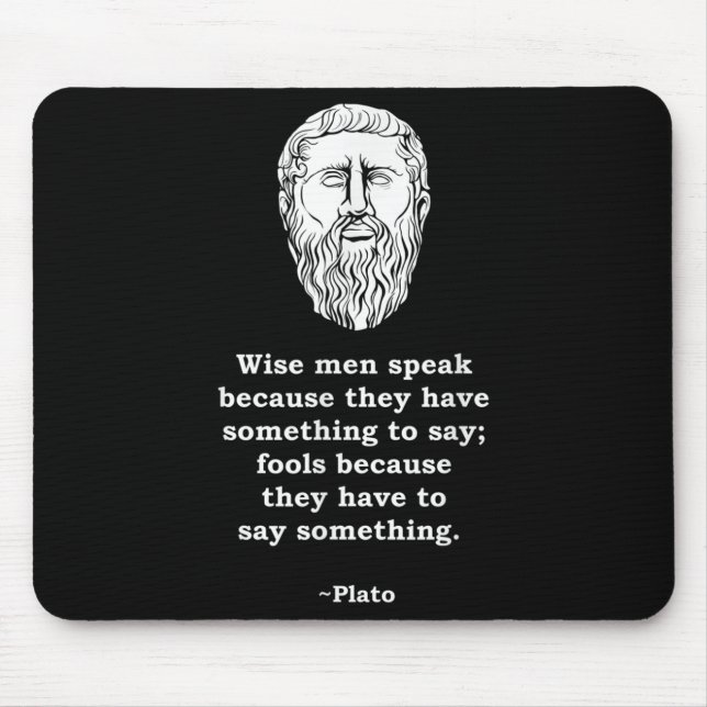 Mousepad Citação do Filósofo Plato - Nerd de Estudantes de  (Frente)