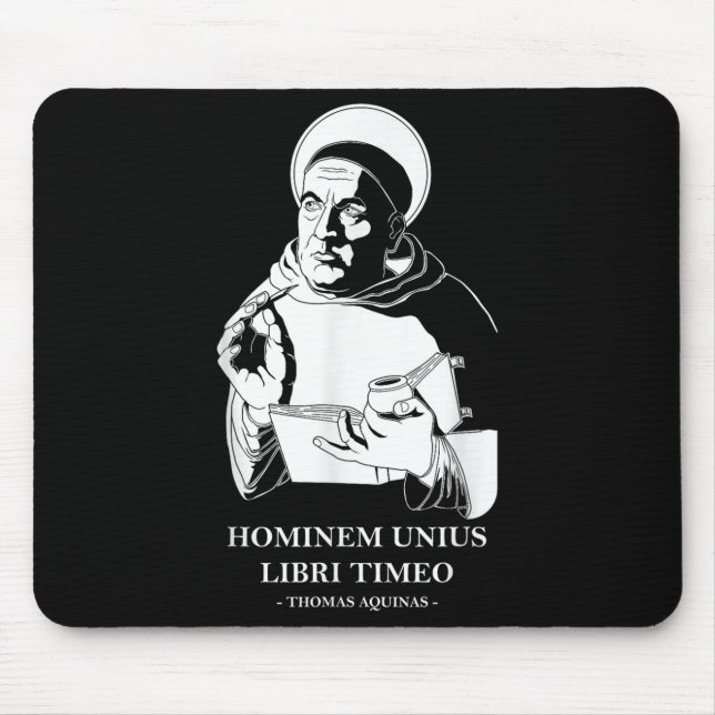 Mousepad Citação do Filósofo Unius Libri Thomas Aquinas (Frente)