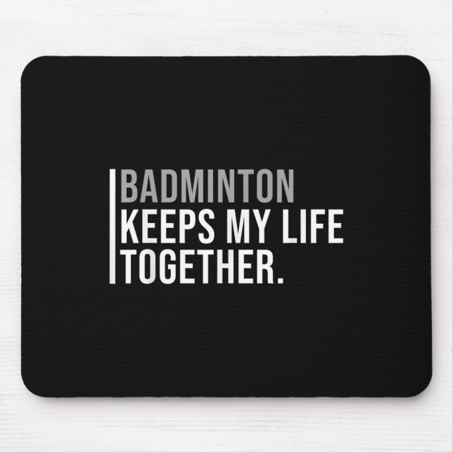 Mousepad Citação do Jogador de Badminton Hobby (Frente)