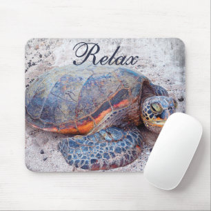 Mousepad Citação do Relaxe da Tartaruga do Mar Honu do Hava