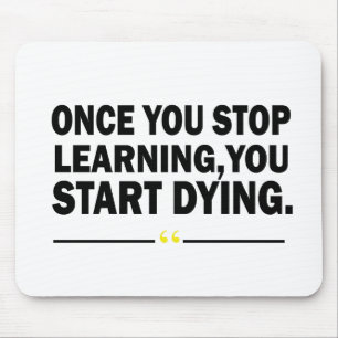 Mousepad Citação dos professores de aprendizagem motivacion