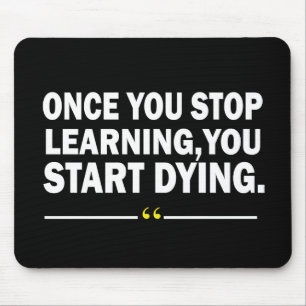 Mousepad Citação dos professores de aprendizagem motivacion