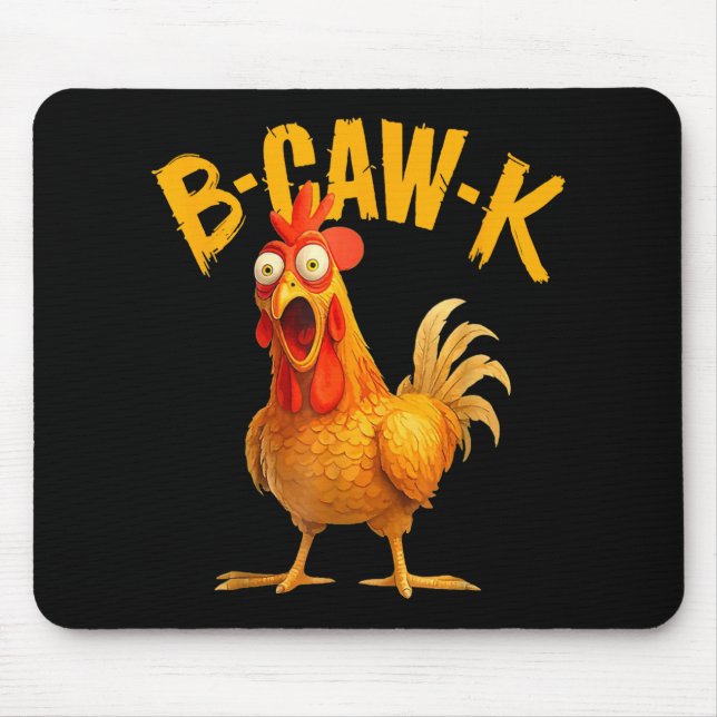 Mousepad Citação engraçada B-caw-k Grande Meme do Frango Ga (Frente)