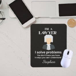 Mousepad Citação engraçada de advogado personalizada para f