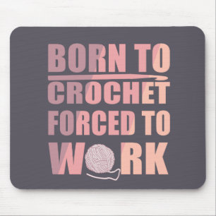 Mousepad citação engraçada de crochê de presente