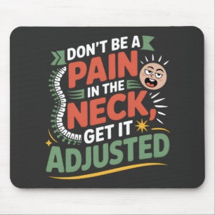 Mousepad Citação engraçada de cuidados com a coluna quiropr
