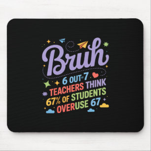 Mousepad Citação engraçada de escola meme de professores Br