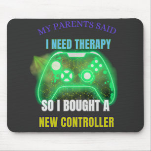 Mousepad Citação engraçada de jogador gráfico no controle d