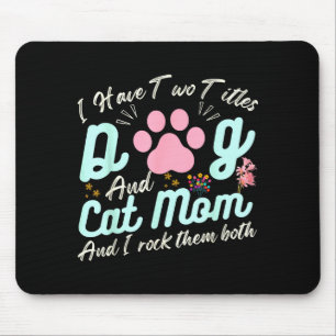 Mousepad Citação engraçada de mãe de gato, dia das mães fel