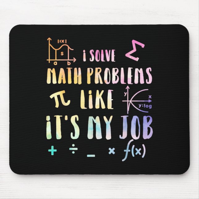Mousepad Citação Engraçada de Matemática para Professor Alu (Frente)