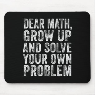 Mousepad Citação Engraçada de Matemática Querido Professor