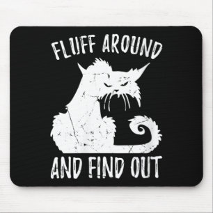 Mousepad Citação engraçada e sarcástica de mulher gato em t