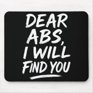 Mousepad Citação engraçada querida Abs amantes de fitness e