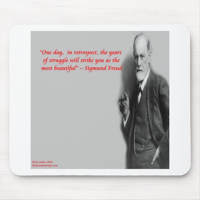 Mousepad Citação Famosa da "Luta" de Sigmund Freud (Frente)