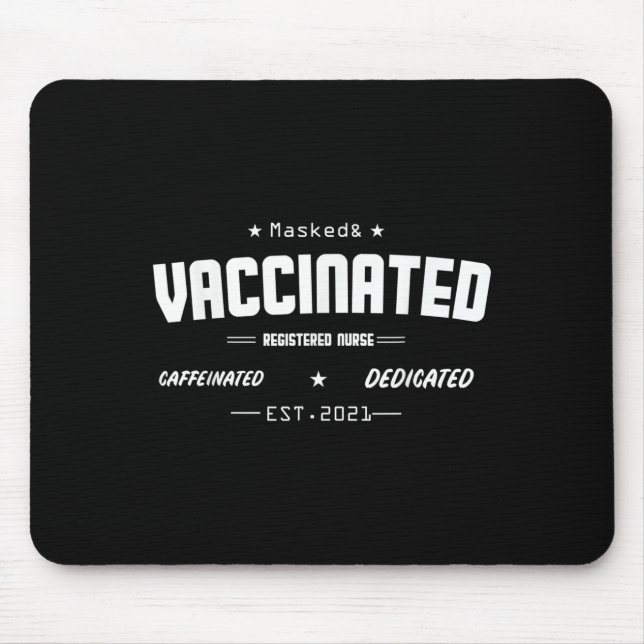 Mousepad Citação Gráfica De Humor Engraçado Vacinada Regist (Frente)