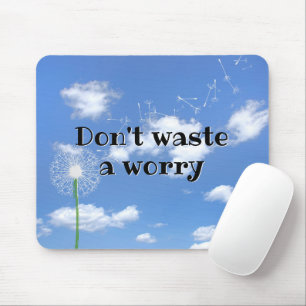 Mousepad Citação Inspiradora com Dandelion Branco