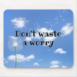 Mousepad Citação Inspiradora com Dandelion Branco