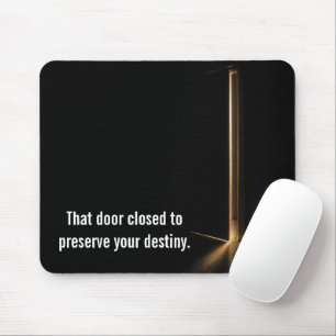Mousepad Citação Inspiradora com Luz na Porta