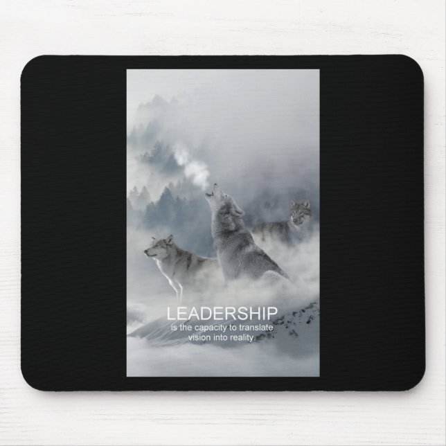 Mousepad citação inspiradora motivacional da liderança (Frente)
