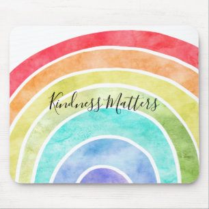 Mousepad Citação inspiradora personalizada do Rainbow