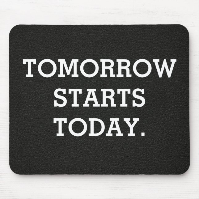 Mousepad Citação inspiradora sobre a textura do couro (Frente)