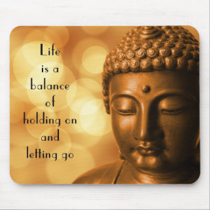 Mousepad Citação Inspirativa com uma Imagem Buda