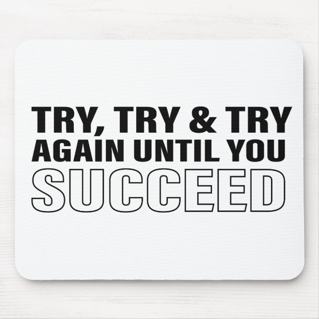 Mousepad Citação Motivacional de Sucesso de Arte Dicas de V (Frente)