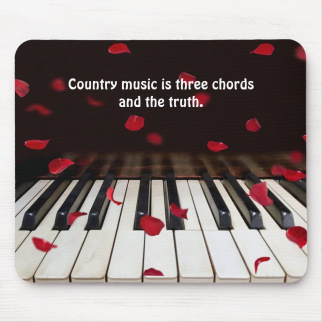 Mousepad Citação Musical nas Teclas do Piano (Frente)