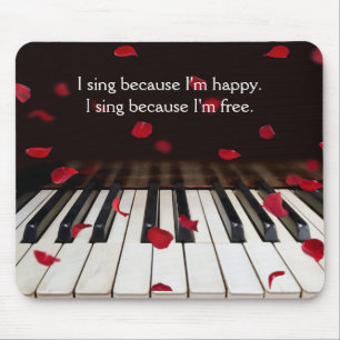 Mousepad Citação Musical sobre Chaves Piano