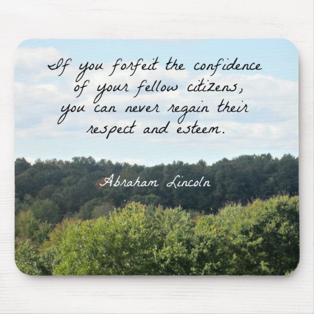 Mousepad Citação oportuna de Abraham Lincoln (Frente)