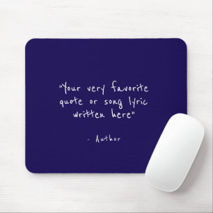 Mousepad Citação personalizada - crie seu próprio azul