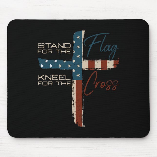 Mousepad Citação Religiosa da Bandeira dos EUA 4 de Julho F (Frente)