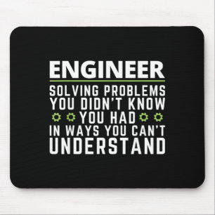 Mousepad Citação Sarcástica de Engenheiro Engraçado Humor d