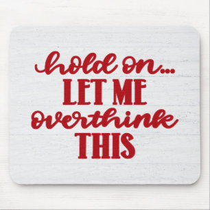 Mousepad Citação Vermelha Sobre Madeira