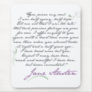 Mousepad Citações #1 da persuasão de Jane Austen