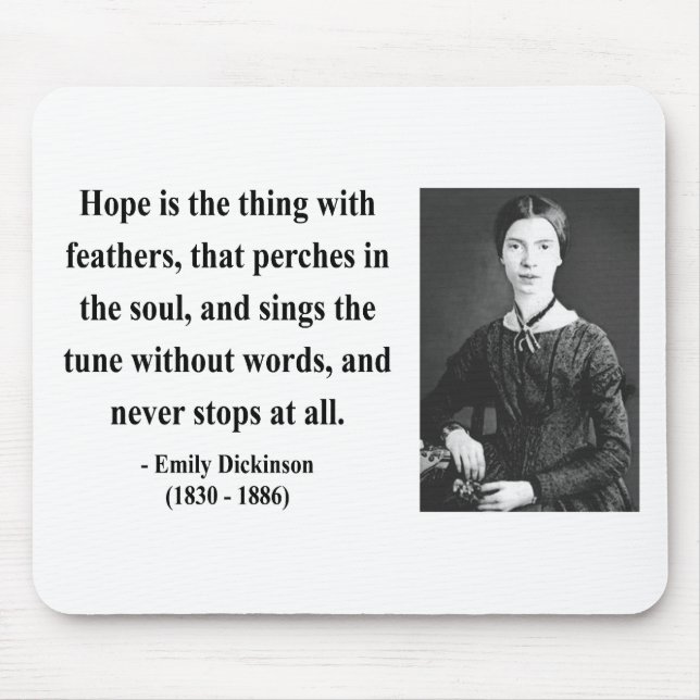 Mousepad Citações 1b de Emily Dickinson (Frente)