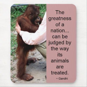 Mousepad Citações animais de Gandhi