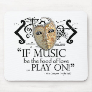 Mousepad Citações da música da duodécima noite