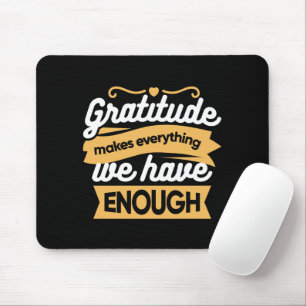 Mousepad Citações da Tipografia de Gratidão Inspiradora
