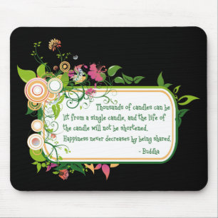 Mousepad Citações da vela de Buddha únicas