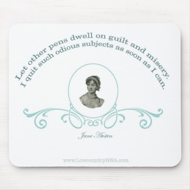 Mousepad Citações de Jane Austen (Frente)