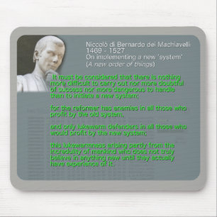 Mousepad Citações de Machiavelli em executar 'um system
