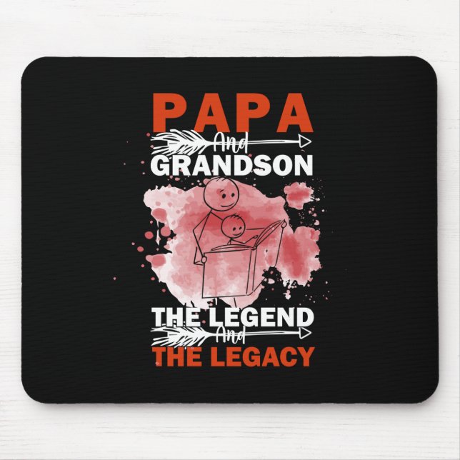 Mousepad Citações do Avô | Papa e neto (Frente)