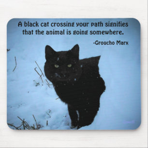 Mousepad Citações do gato preto por Groucho Marx